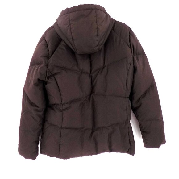 Calvin Klein Puffer Down Hooded Coat Size Large Dark Brown - Picture 2 of 5